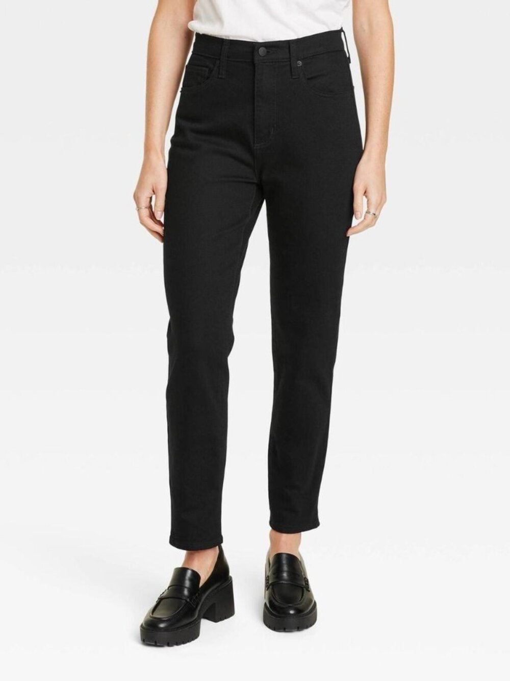 Universal Thread Black High-Rise Slim Straight Jeans